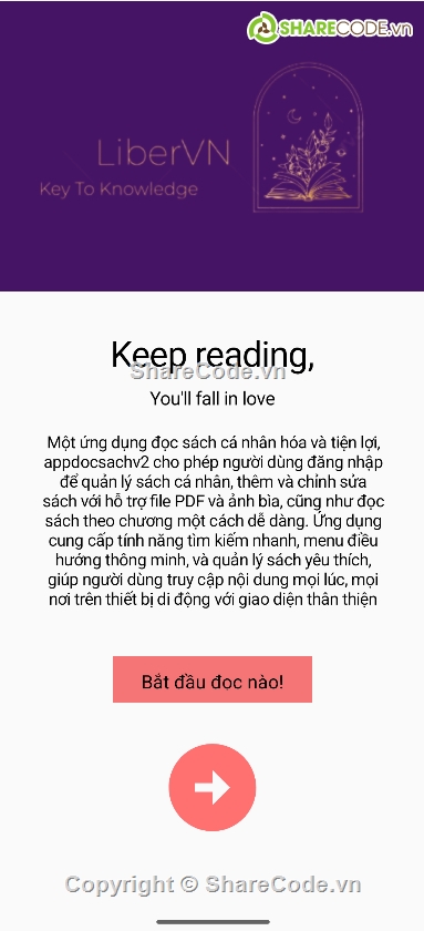 Sharecode,Code đồ án,App,App Android,app đọc sách android